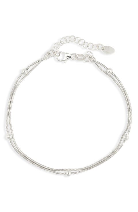 Sterling Silver Double Chain Bracelet