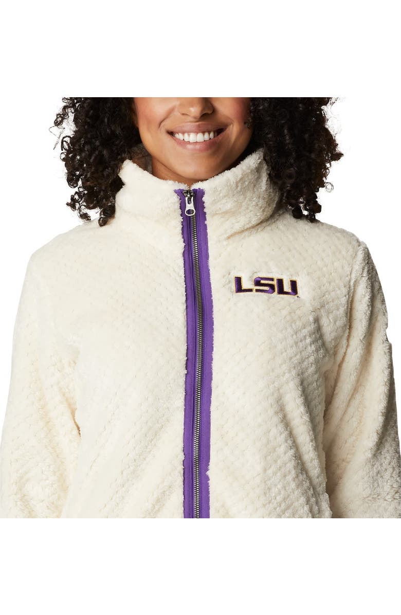 Columbia Women's Columbia Cream LSU Tigers Fireside II Sherpa Full-Zip Jacket, Alternate, color,