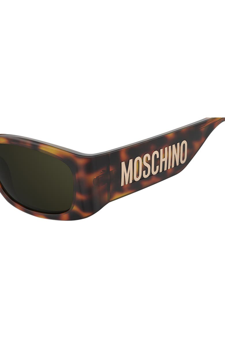 Moschino 55mm Square Sunglasses, Alternate, color, Havana
