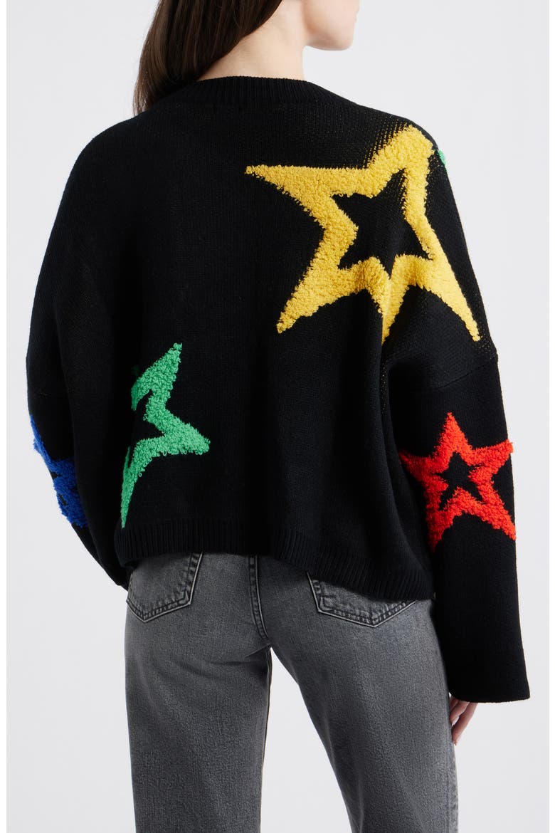 Dream of Me Boxy Cardigan, Alternate, color, BLACK WITH MULTICOLOR STARS