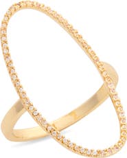 NORDSTROM RACK CZ Pavé Open Oval Ring