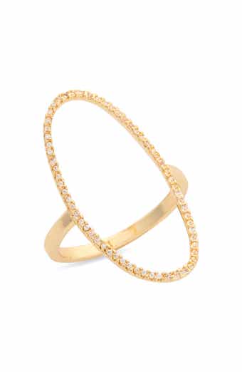 CZ Pavé Open Oval Ring