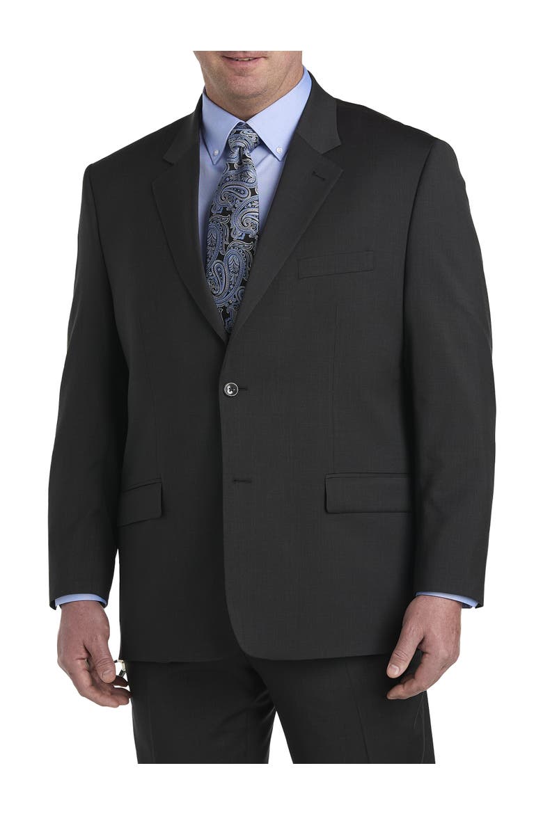 Big & Tall Jacket-Relaxer Suit Jacket, Main, color, CHARCOAL