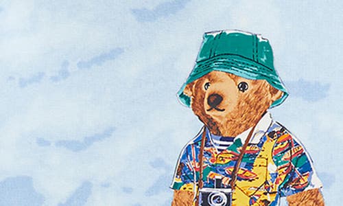 Polo Ralph Lauren Kids' Polo Bear French Terry Graphic Hoodie In Blue