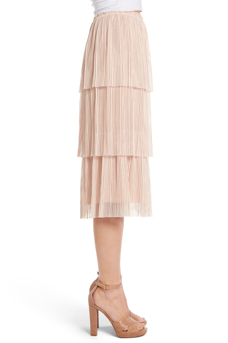 Plissé Pleated Skirt, Alternate, color, PINK NIGHT