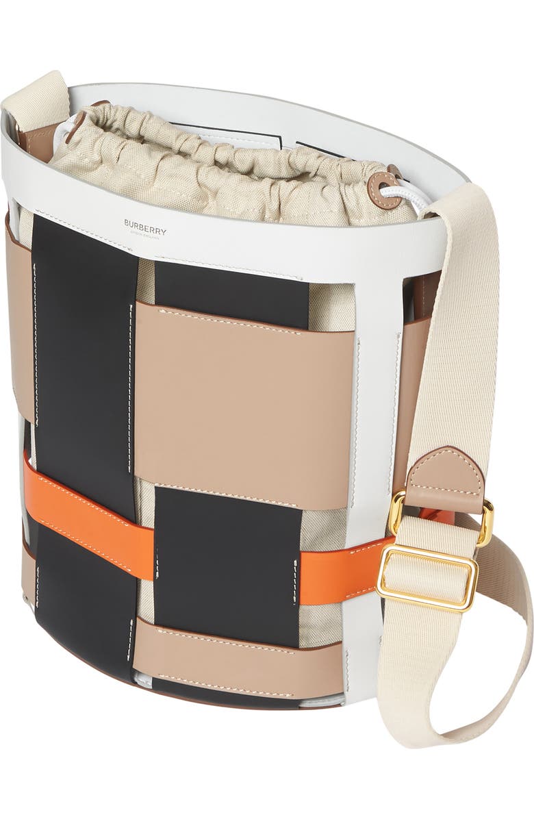 Burberry Small Foster Leather Bucket Bag, Alternate, color,