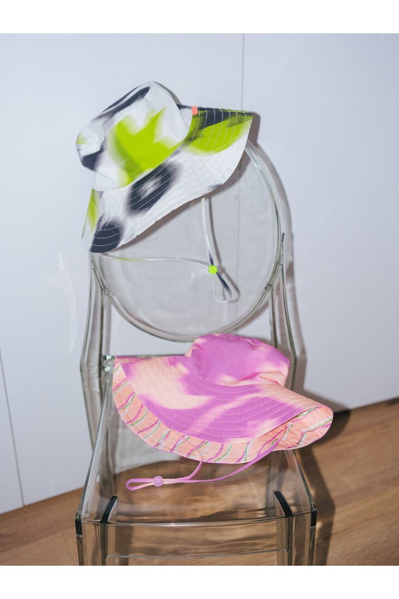 FRIDA x LOST PATTERN "Frida's Dream" Cotton Reversible Sun Hat, Alternate, color, Pink