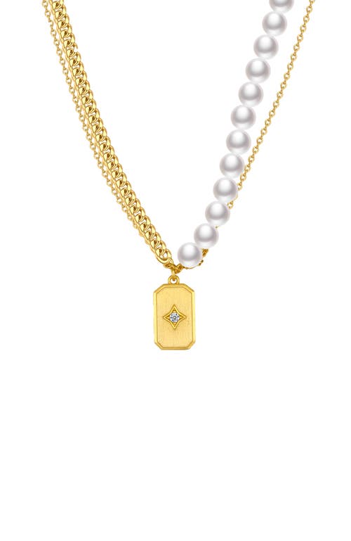 Rc Retro Chic Star Shields Necklace In Gold