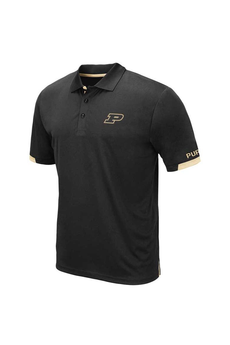 Men's Colosseum Black Purdue Boilermakers Big & Tall Santry Polo, Alternate, color, Black