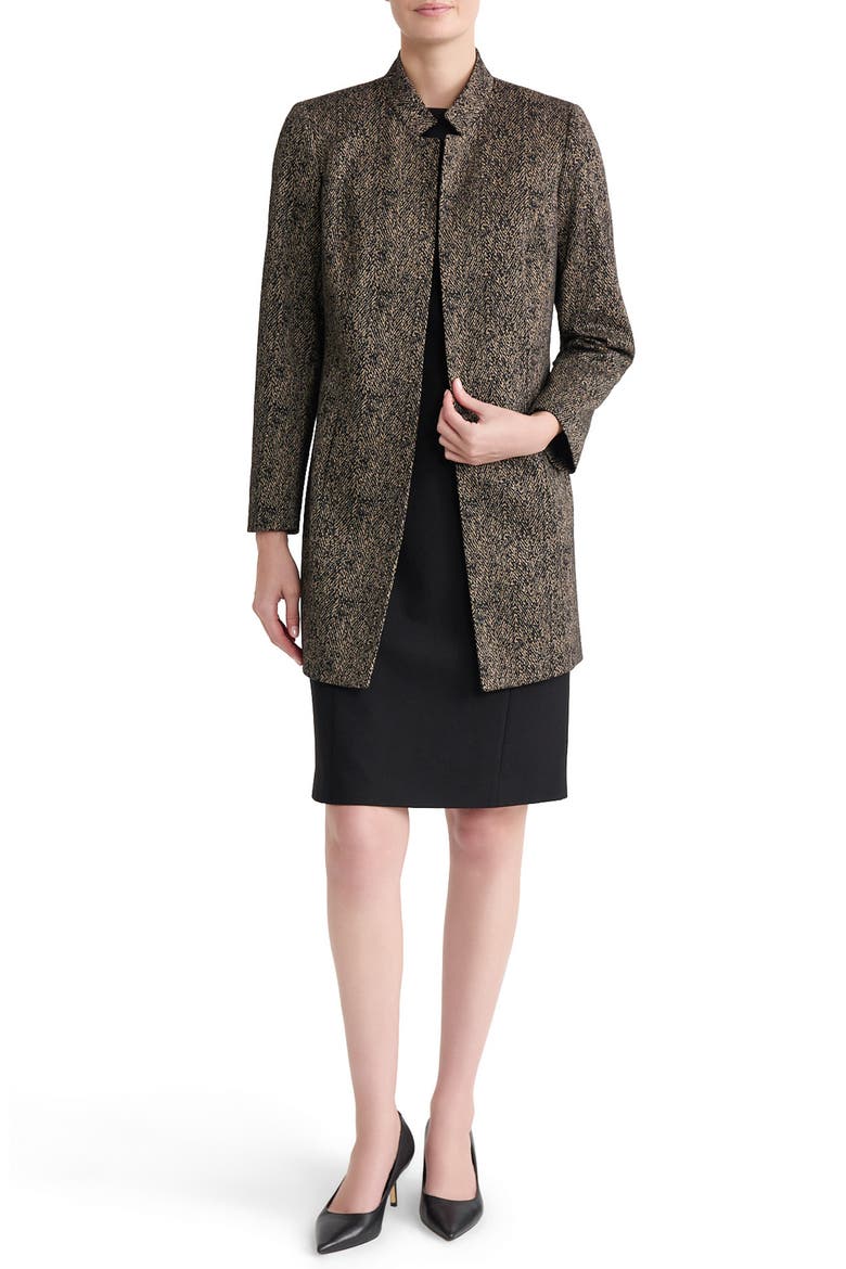 Stand Collar Topper, Alternate, color, BLACK/ CAMEL