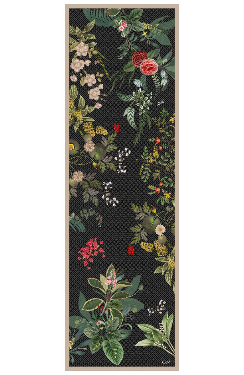 Elizabetta Sara - Long Satin Silk Scarf for Women, Alternate, color, Black