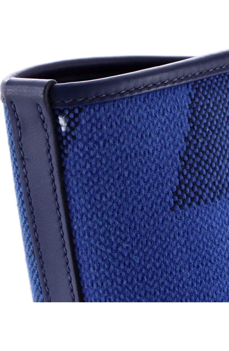 Pre-Owned Hermes Cabas H en Biais Tote Canvas with Leather 40, Alternate, color, Bleu Saphir