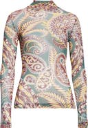 Etro Paisley Print Jersey Top