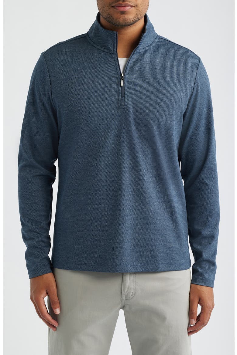 Rupert Quarter Zip Pullover, Main, color, NAVY