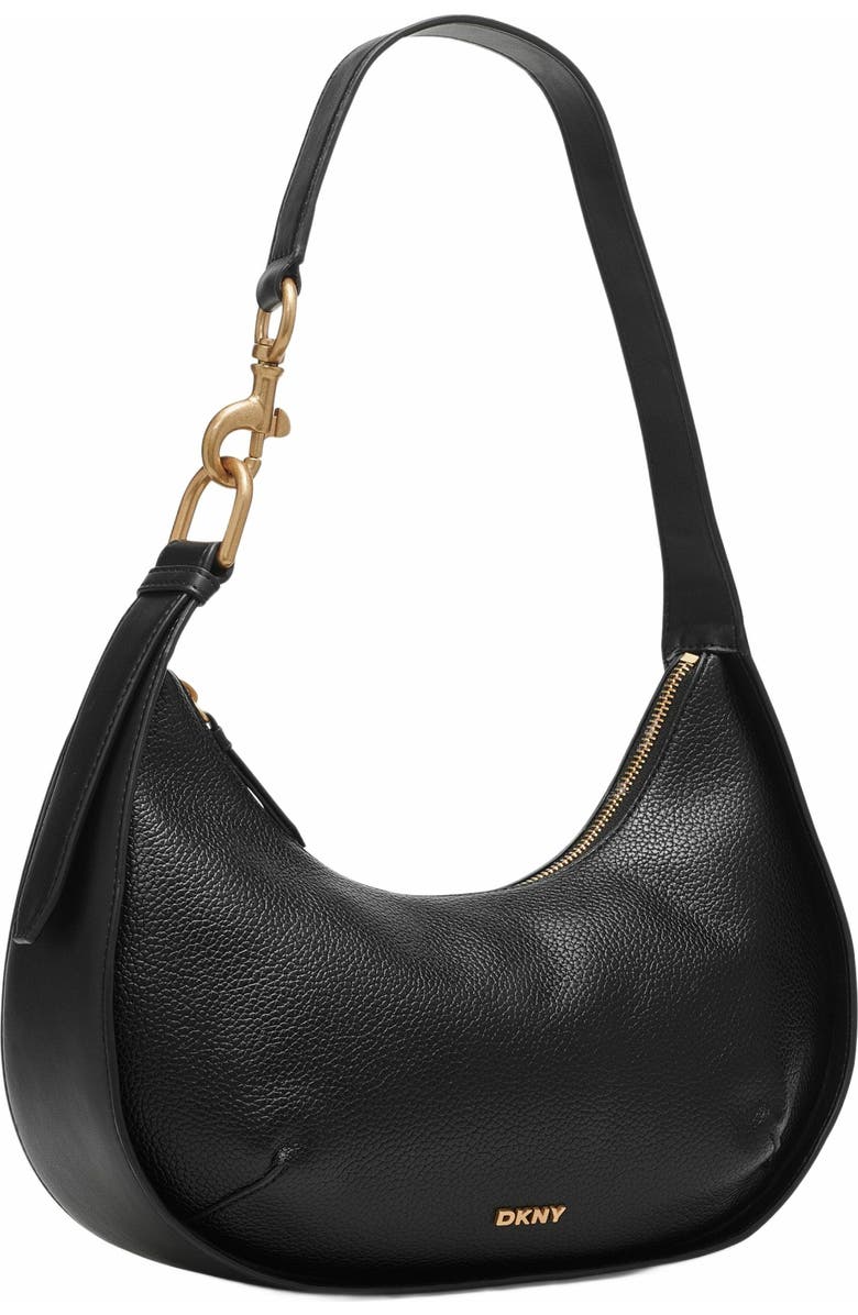 DKNY Thyme Hobo Bag, Alternate, color, Black/Gold