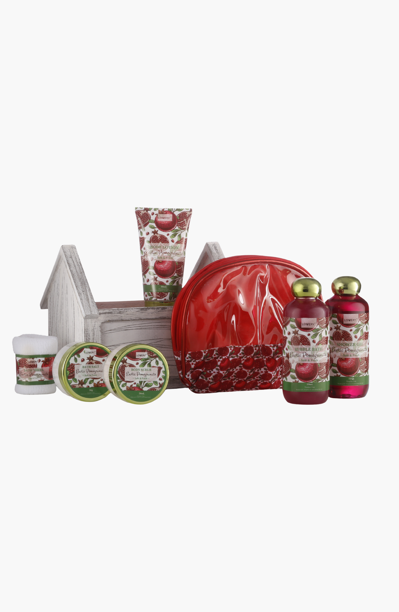 Lovery Exotic Pomegranate 8-Piece Home Spa Gift Set, Alternate, color, 