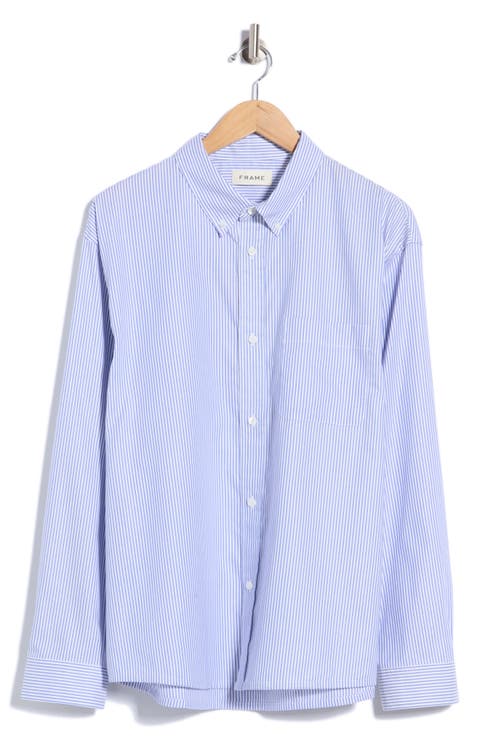 Striped Long Sleeve Oxford Button Down Shirt