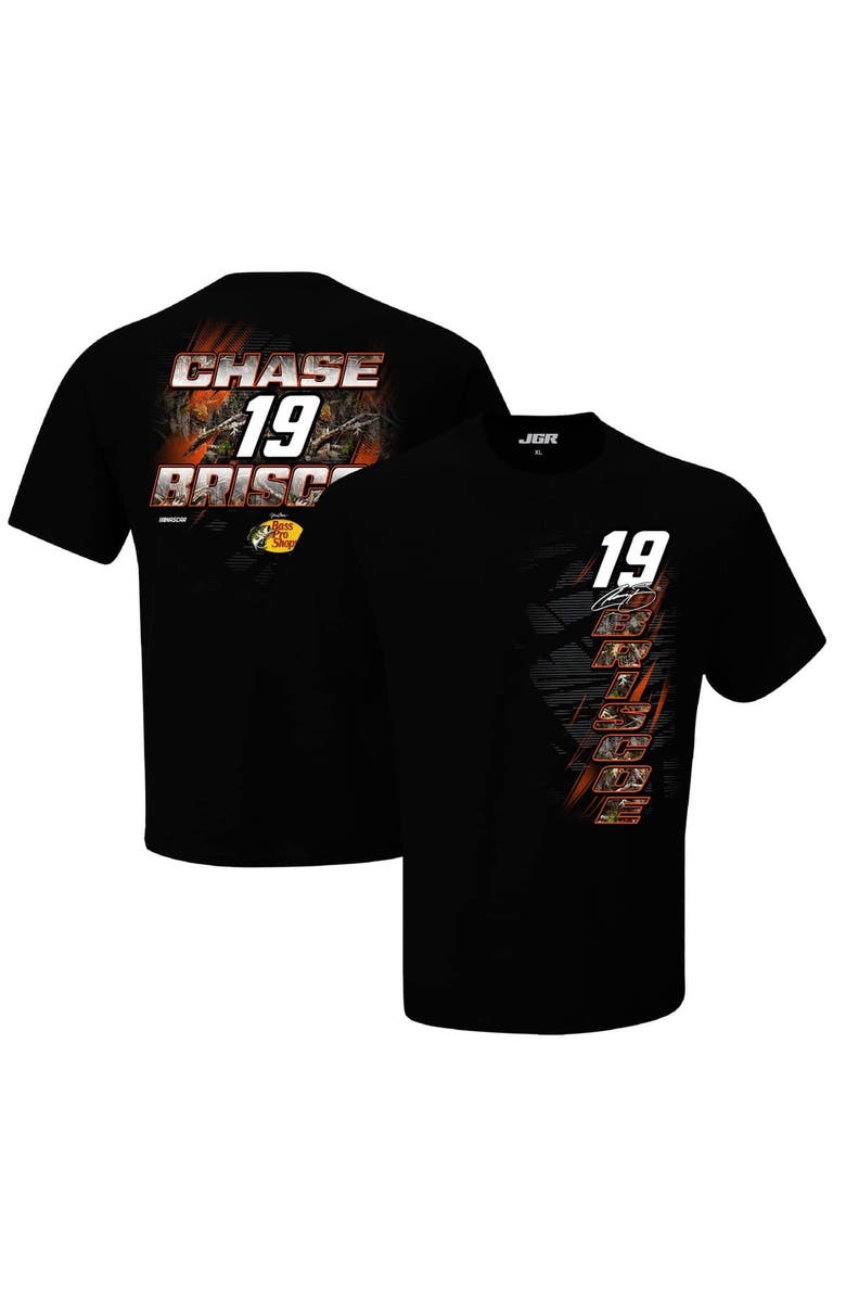 JOE GIBBS RACING TEAM COLLECTION Men's Joe Gibbs Racing Team Collection  Black Chase Briscoe Bass Pro Shops Camo T-Shirt, Main, color, 