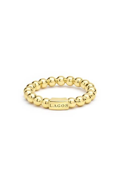 Caviar Gold 18K Gold Stacking Ring