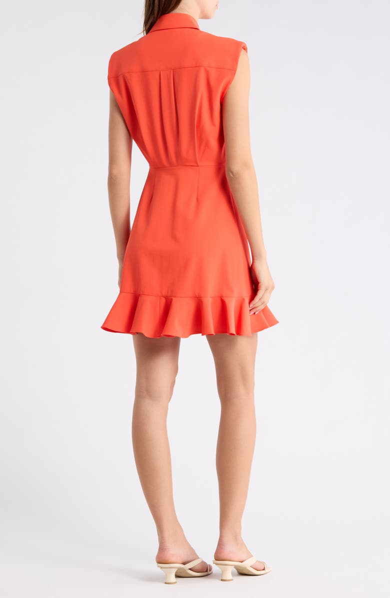 Cinq à Sept Zenni Ruffle Sleeveless Wrap Dress, Alternate, color, Cherry Tomato