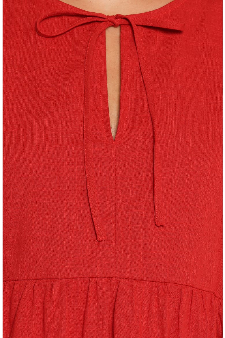 Cinzia Puff Sleeve Minidress, Alternate, color, RED