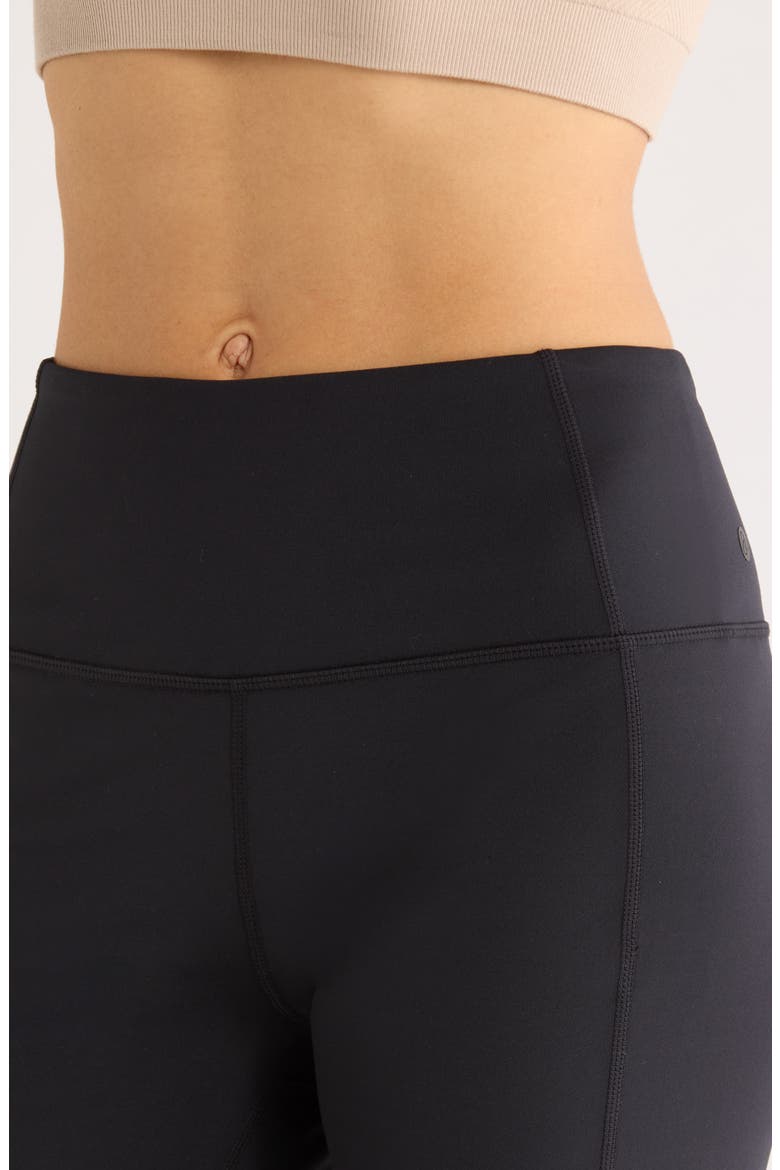 Cozy Tech High Waist Straight Leg Pants, Alternate, color, BLACK