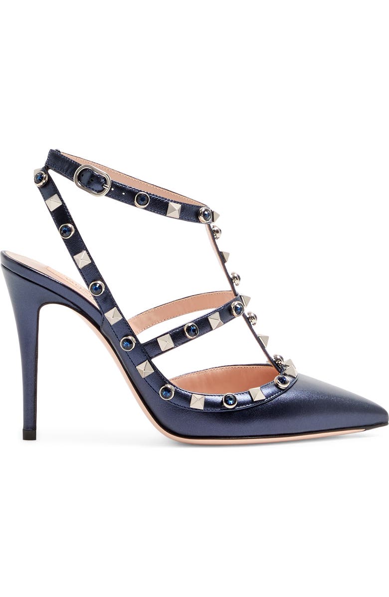 Valentino Garavani Rockstud Pump, Alternate, color, Navy