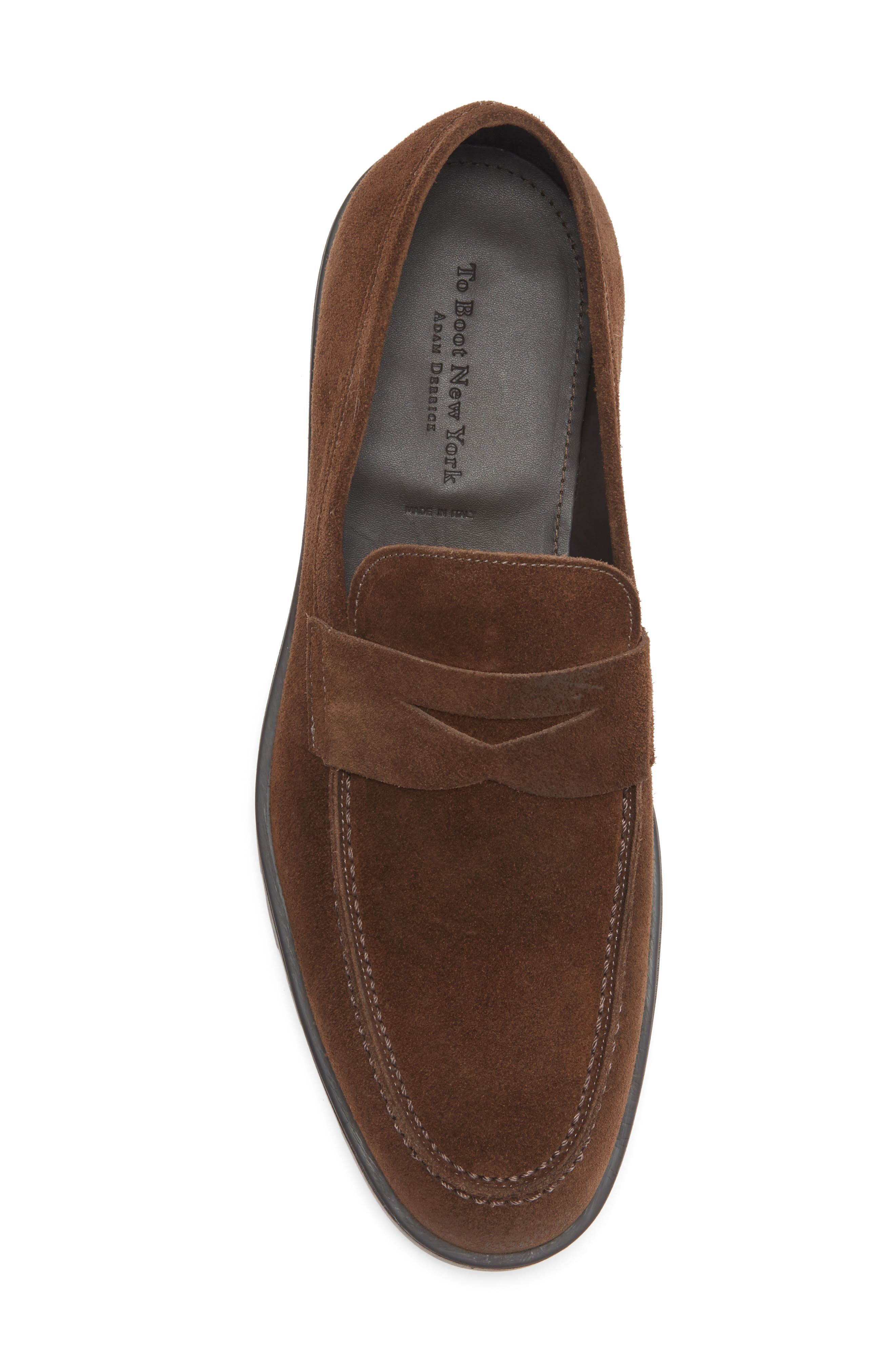 Orman Lug Sole Penny Loafer, Alternate, color, WAXED SUEDE MOKA