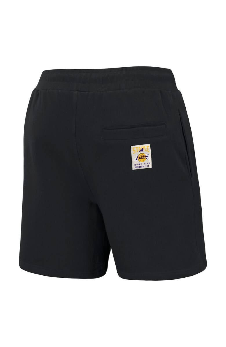 STAPLE Men's NBA x Staple Black Los Angeles Lakers Home Team Shorts, Alternate, color, 