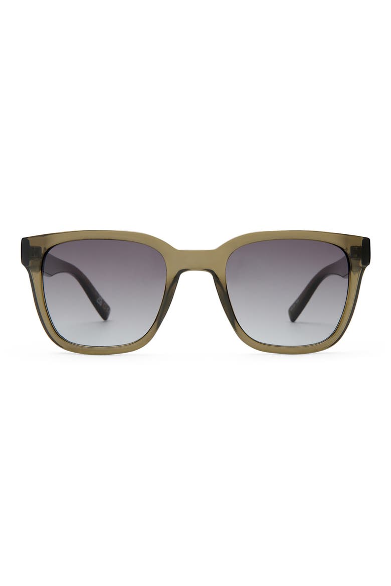 Elixir 52mm Polarized Square Sunglasses, Main, color, KHAKI / KHAKI GREEN