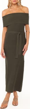 Petal & Pup Colleen Off the Shoulder Maxi Dress