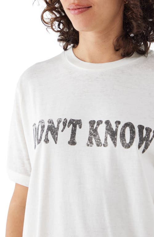 Bdg Urban Outfitters Don't Know Graphic T-shirt In White