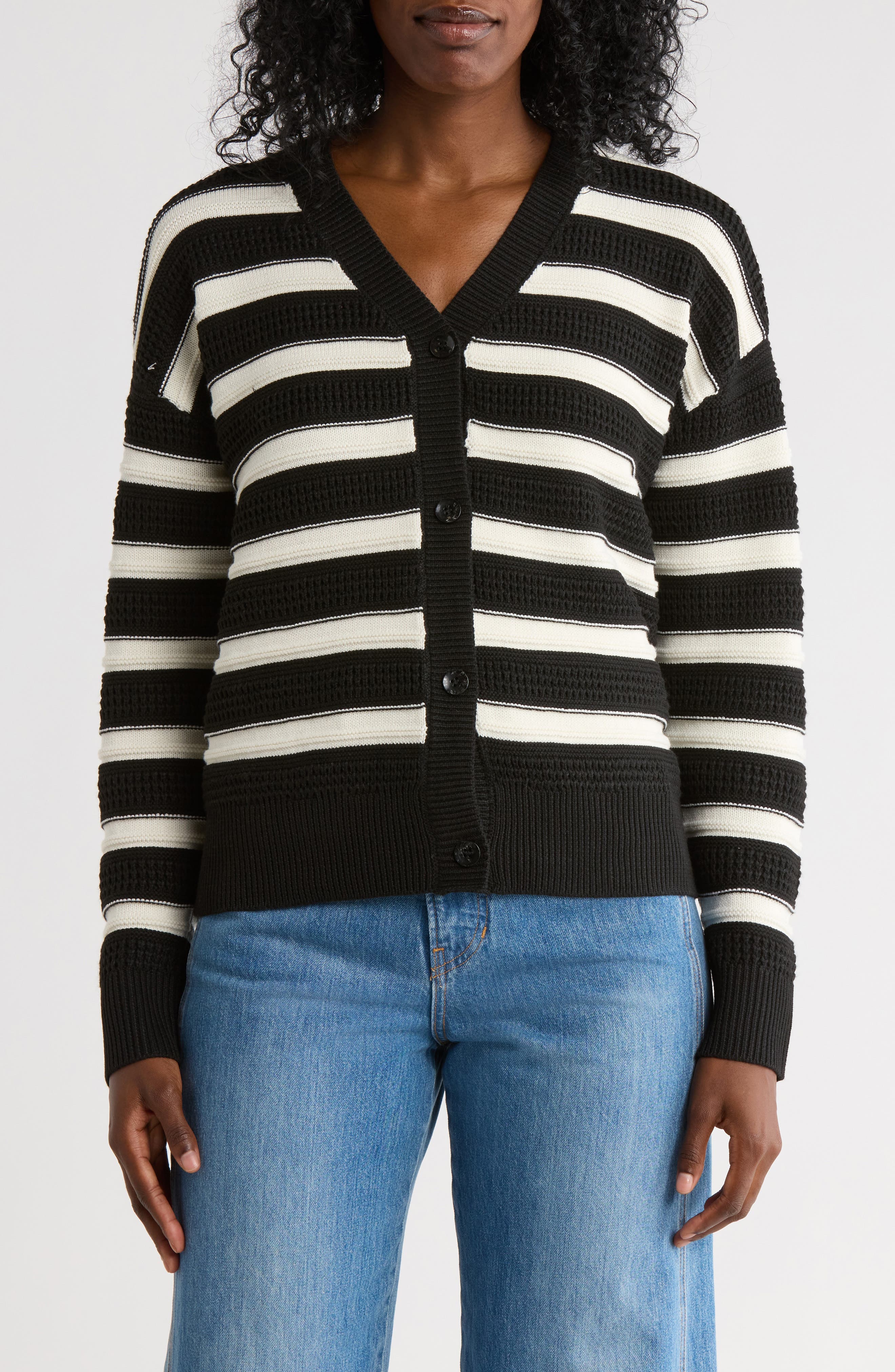CYRUS Stripe V-Neck Cardigan