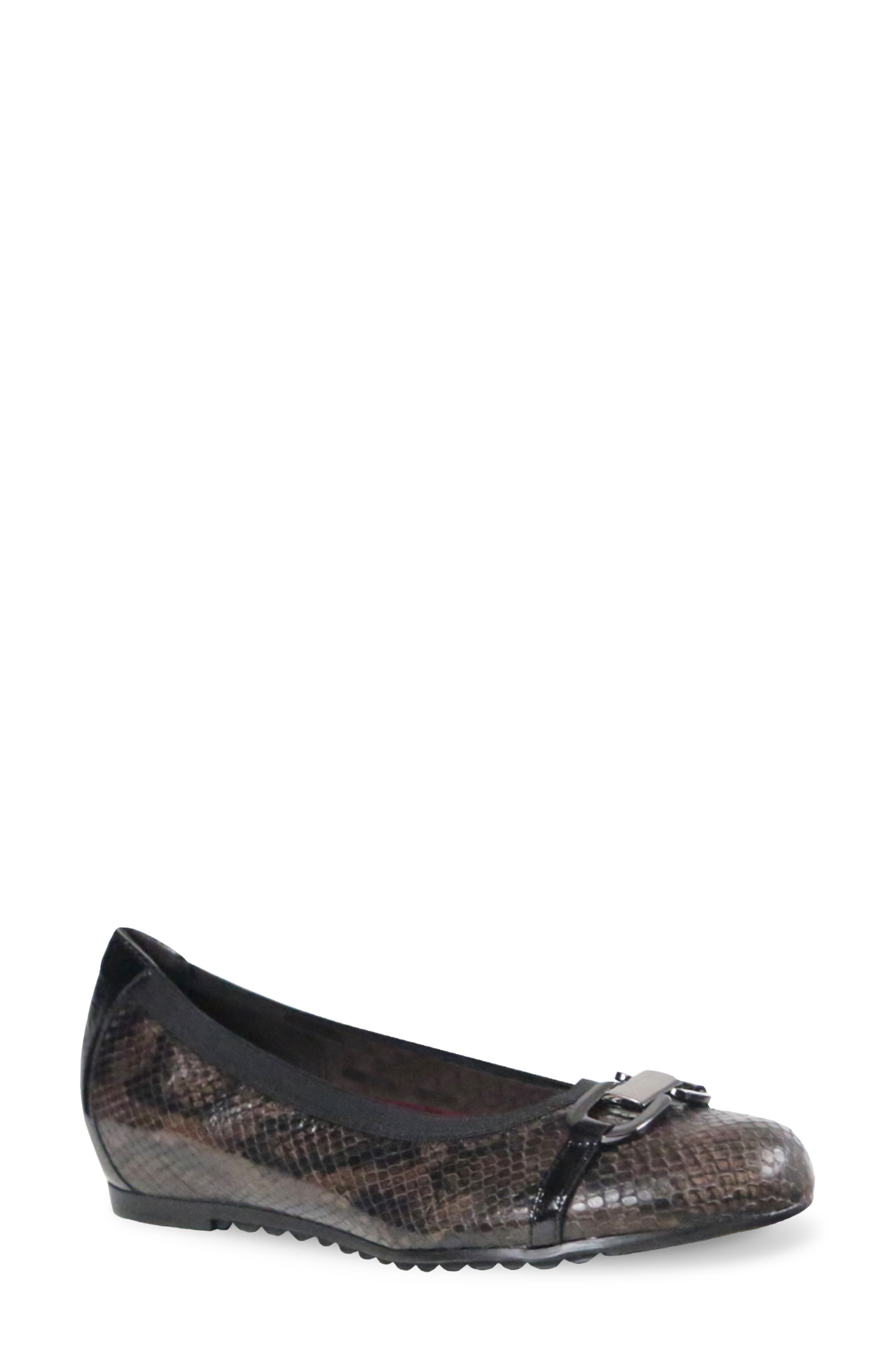 Ivy II Ballet Flat, Main, color, BROWN SNAKE PRINT LEATHER