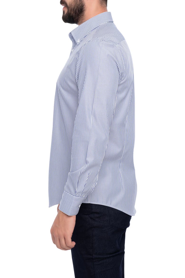Cosmos Slim Fit Cotton Dress Shirt, Alternate, color, BLUE