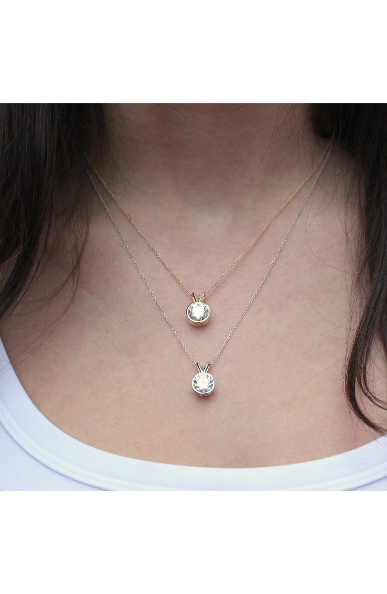 LuvMyJewelry Astral 14K Gold Round Lab Grown Diamond Pendant - 2 Ct, Alternate, color, 14K White Gold