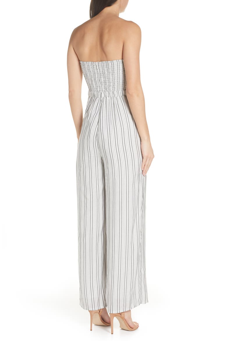 x Dress Up Buttercup Game Day Strapless Jumpsuit, Alternate, color, STRIPE