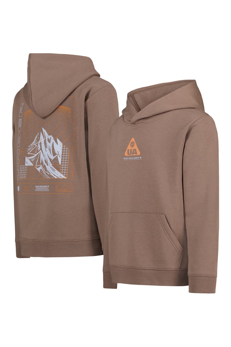 Kids' UA Defy Elements Graphic Hoodie, Alternate, color, DESERT TAUPE