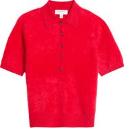 Nordstrom Brushed Cashmere Polo Sweater