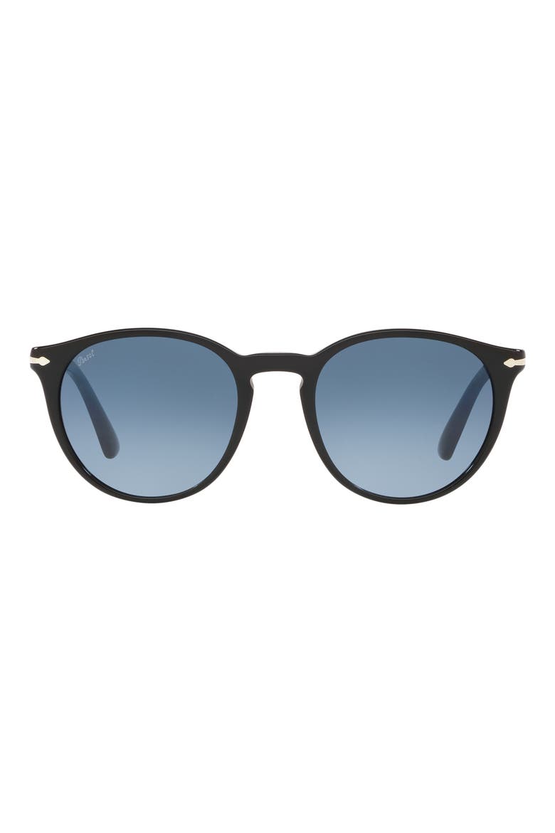 Phantos 52mm Gradient Round Sunglasses, Main, color, BLACK