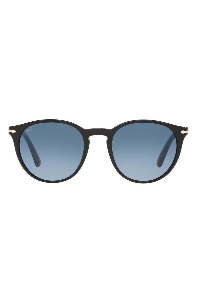 Persol Phantos 52mm Gradient Round Sunglasses, Main, color, Black