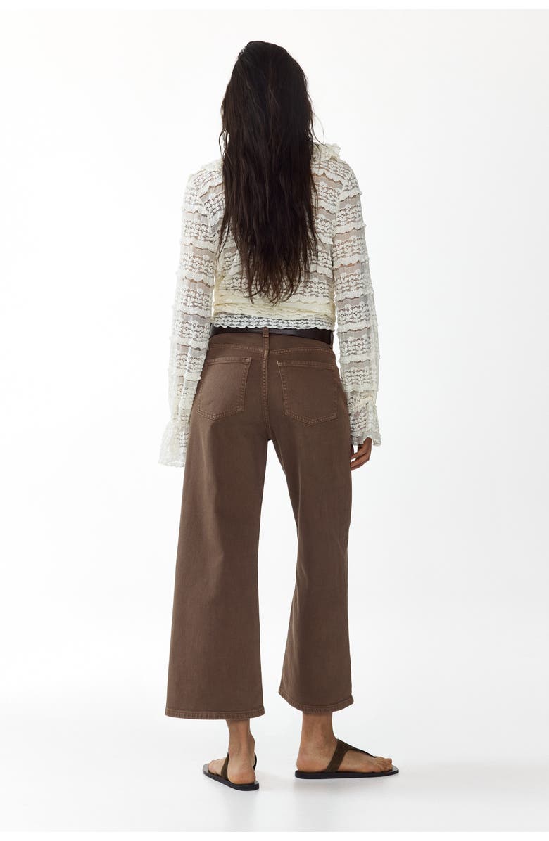 H&M Wide High Waist Ankle Jeans, Alternate, color, 