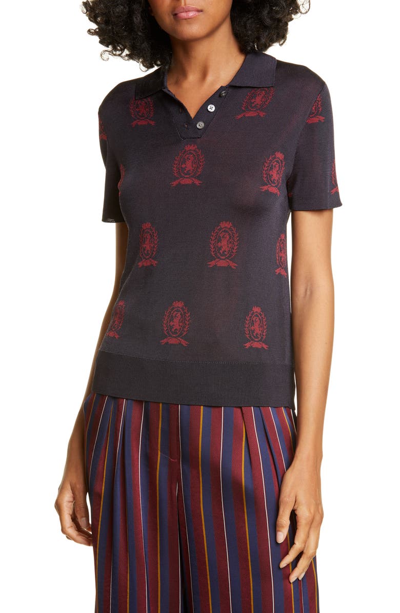 Hilfiger Collection Crest Jacquard Polo, Main, color, 