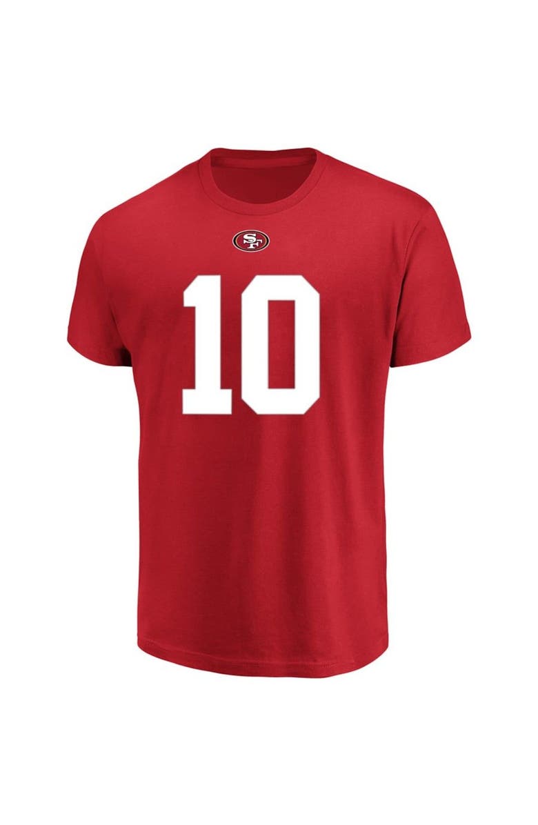 FANATICS Men's Majestic Jimmy Garoppolo Scarlet San Francisco 49ers Big & Tall Eligible Receiver Name & Number T-Shirt, Alternate, color, 