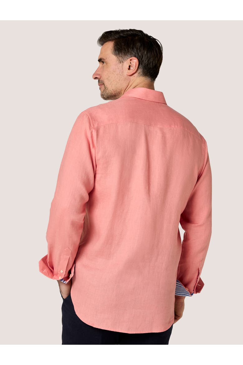 Classic Linen Long Sleeve Shirt, Alternate, color, Salmon Pink