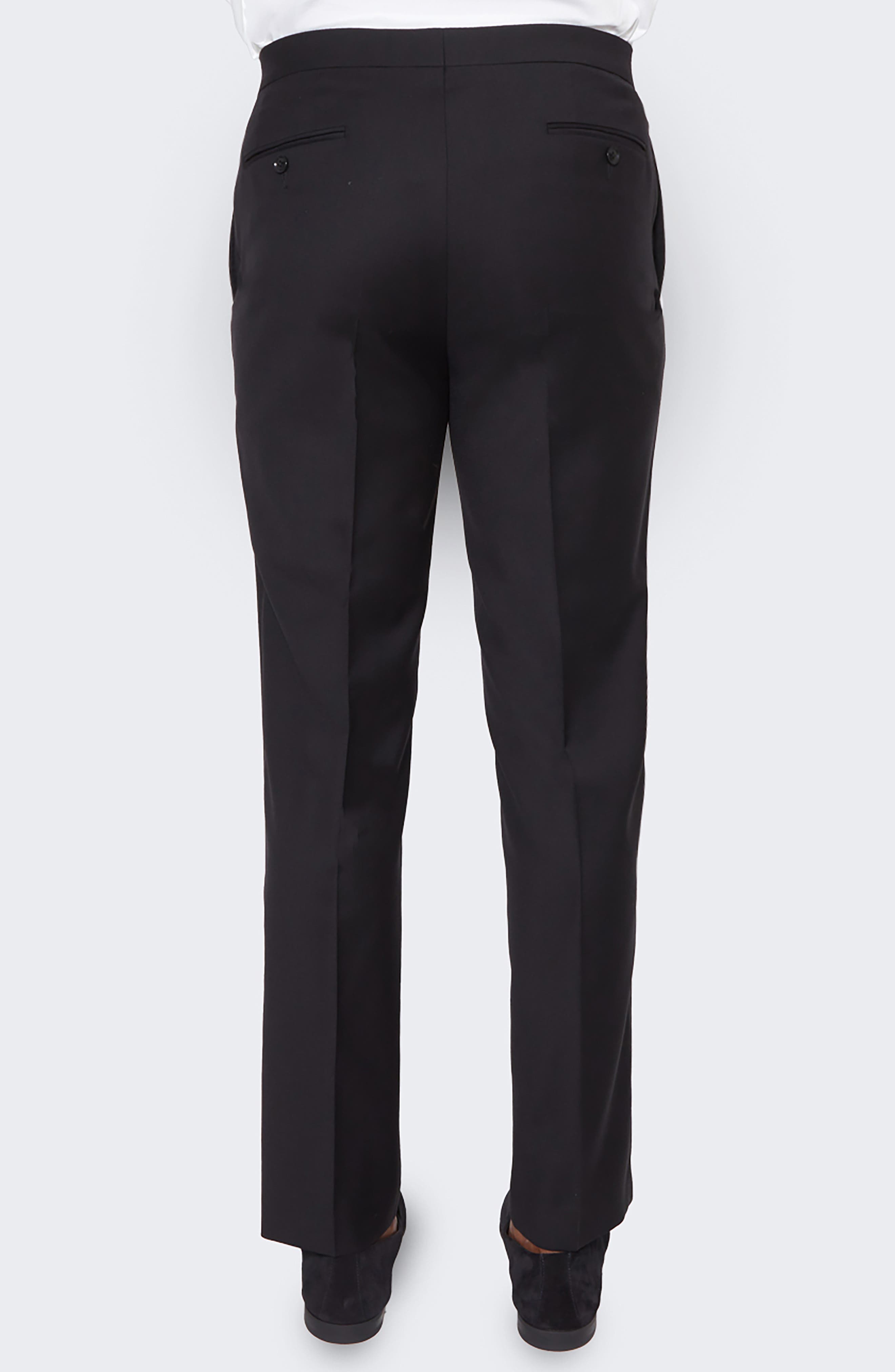 Solid Wool Tuxedo Pants - image 2