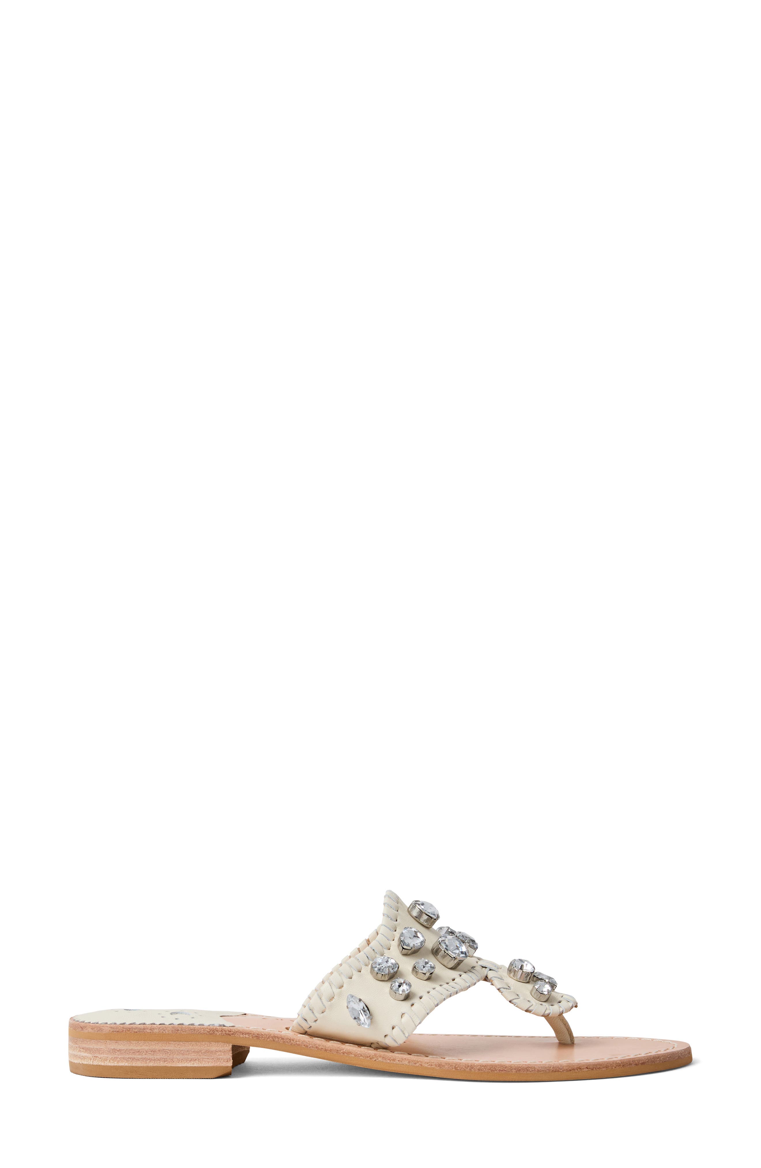 Jacks Jewel Flip Flop, Alternate, color, IVORY