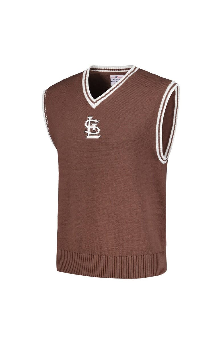 PLEASURES Men's PLEASURES  Brown St. Louis Cardinals Knit V-Neck Pullover Sweater Vest, Alternate, color, Brown