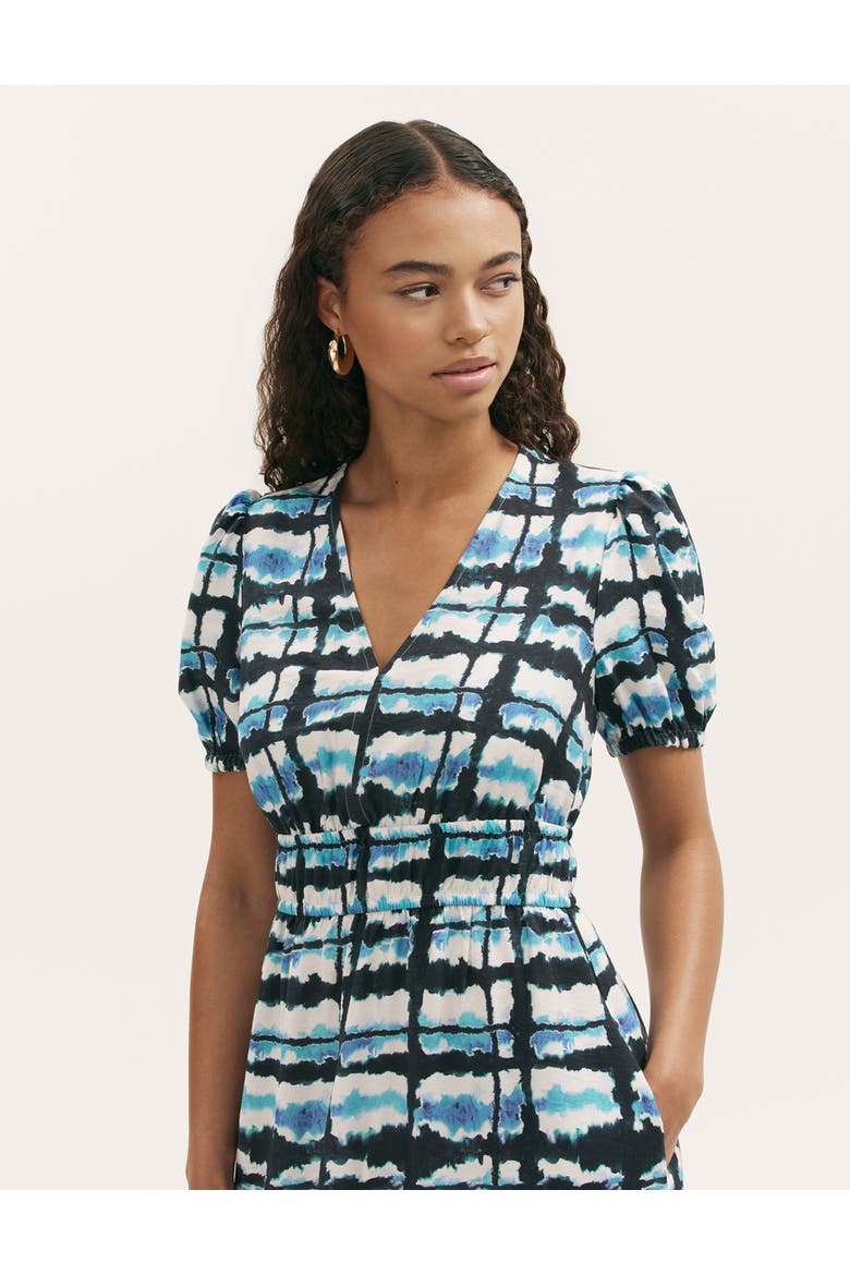Katerina Tie Dye Midi Dress, Alternate, color, Blue Tie Dye