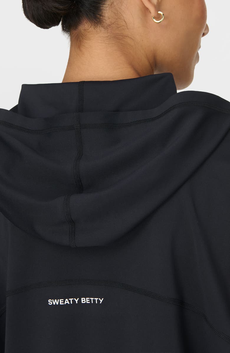 Sweaty Betty All Day Side Stripe Hoodie, Alternate, color, Black Taupe